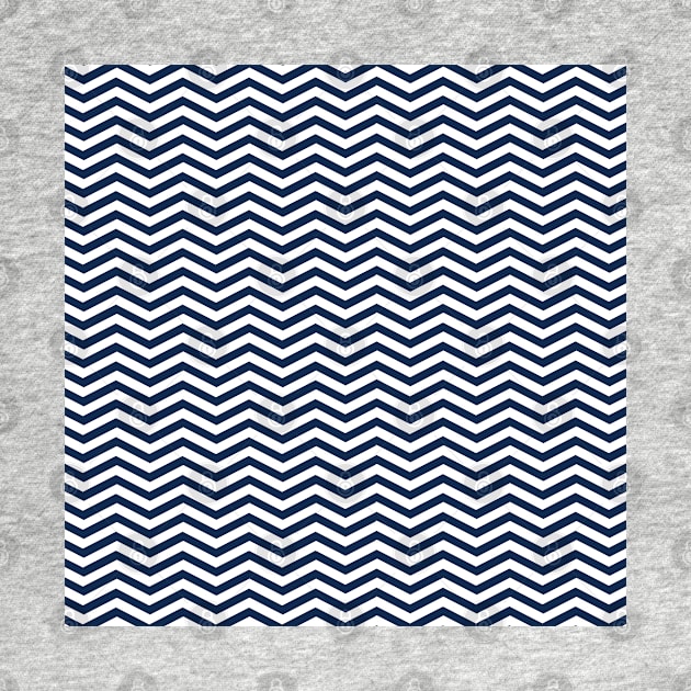 Blue and white lines zigzag pattern - maritime design by BE MY GUEST MARKETING LLC